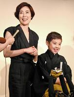 ２０１８年６月、寺島しのぶと眞秀くん