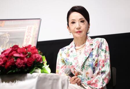 夫・故篠田正浩監督について語った岩下志麻＝Ｂｕｎｋａｍｕｒａル・シネマ渋谷宮下（撮影・金田祐二）
