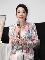 夫・故篠田正浩監督について語った岩下志麻＝Ｂｕｎｋａｍｕｒａル・シネマ渋谷宮下（撮影・金田祐二）
