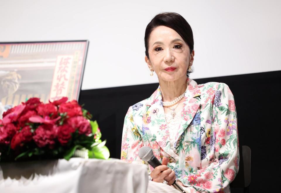 夫・故篠田正浩監督について語った岩下志麻＝Ｂｕｎｋａｍｕｒａル・シネマ渋谷宮下（撮影・金田祐二）