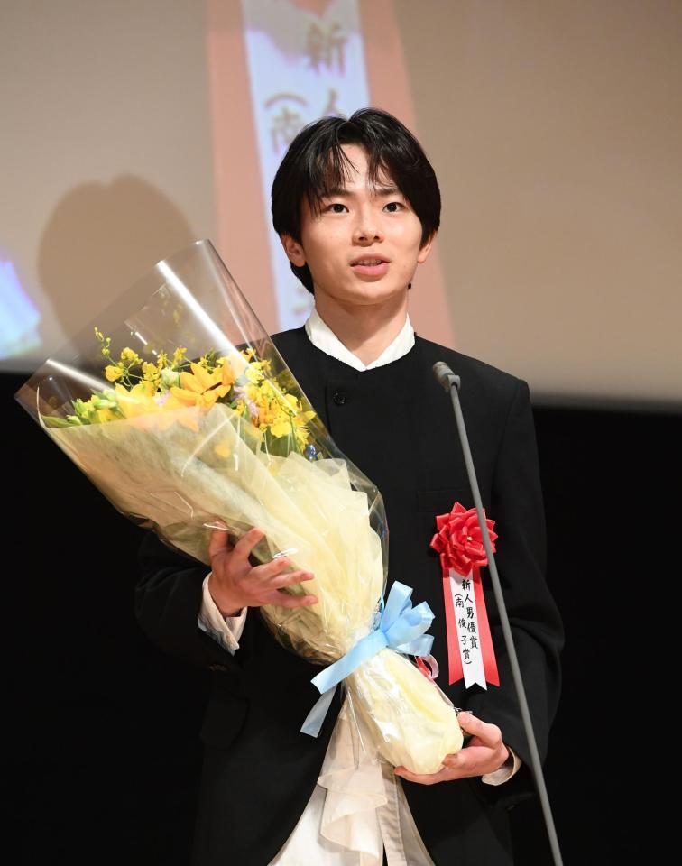新人男優賞の林裕太（撮影・園田高夫）