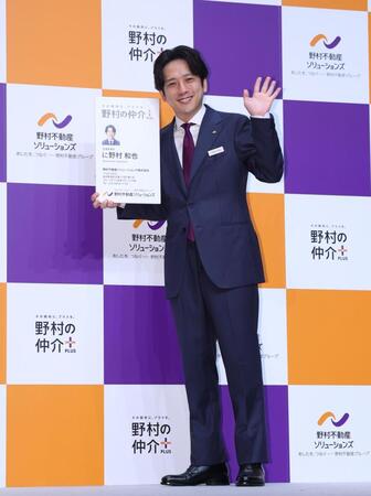 新ＣＭ発表会に登壇した二宮和也（撮影・石井剣太郎）
