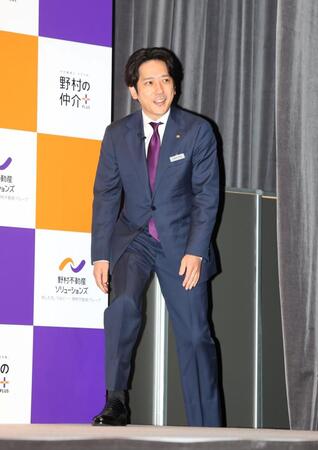 新ＣＭ発表会に登壇した二宮和也（撮影・石井剣太郎）
