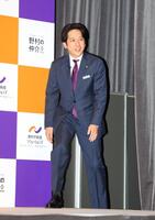 新ＣＭ発表会に登壇した二宮和也（撮影・石井剣太郎）
