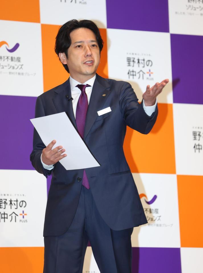 新ＣＭ発表会に登壇した二宮和也（撮影・石井剣太郎）
