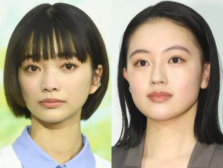 （左から）見上愛と上坂樹里