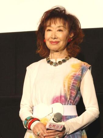 舞台あいさつに登壇した三田佳子＝都内