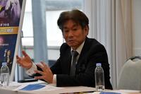 ＪＡＺＺ講談「名曲で綴る『２５』にまつわるジャズ物語」の取材会に出席した里村稔