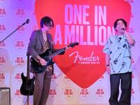 ｋｅｎ（左）のギター演奏で「虹」を熱唱する嶋佐＝１６日