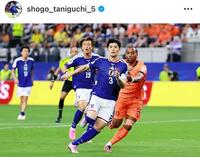 Ｗ杯オランダ戦。谷口彰悟のインスタグラム＠ｓｈｏｇｏ＿ｔａｎｉｇｕｃｈｉ＿５（６月１５日付）より 