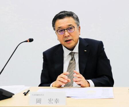 夏季社長会見に臨んだ関西テレビの岡宏幸社長