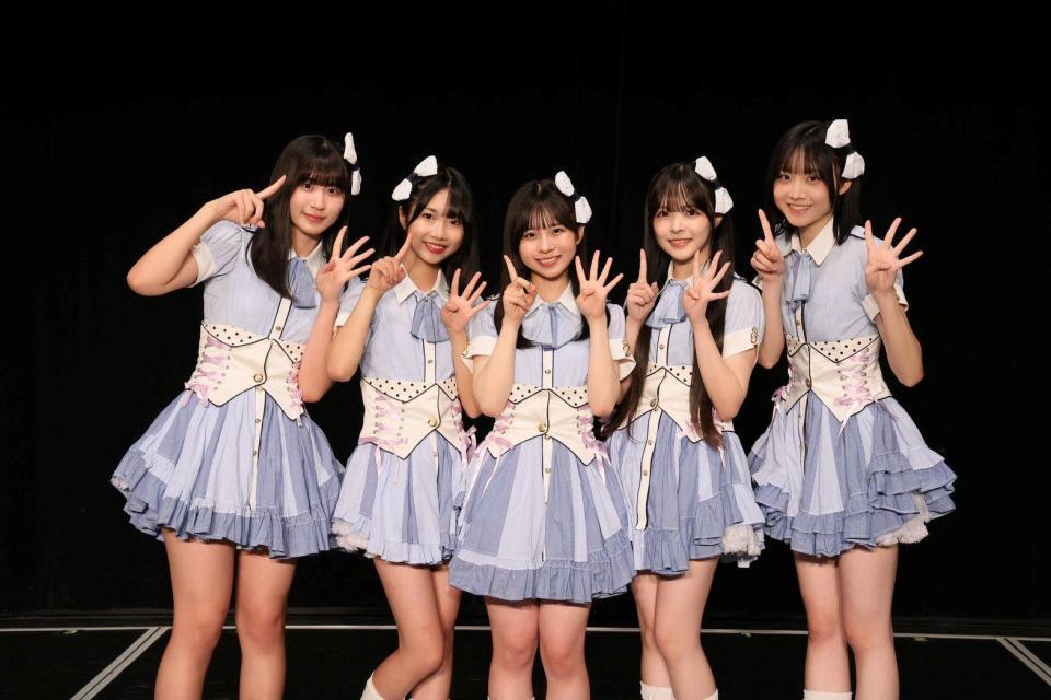 新加入した（左から）ＳＫＥ４８の１４期生・池田有沙、飯田ゆら、矢島凪、中尾楓華、竹下茉莉花©２０２６　ＳＫＥ，Ｉｎｃ．