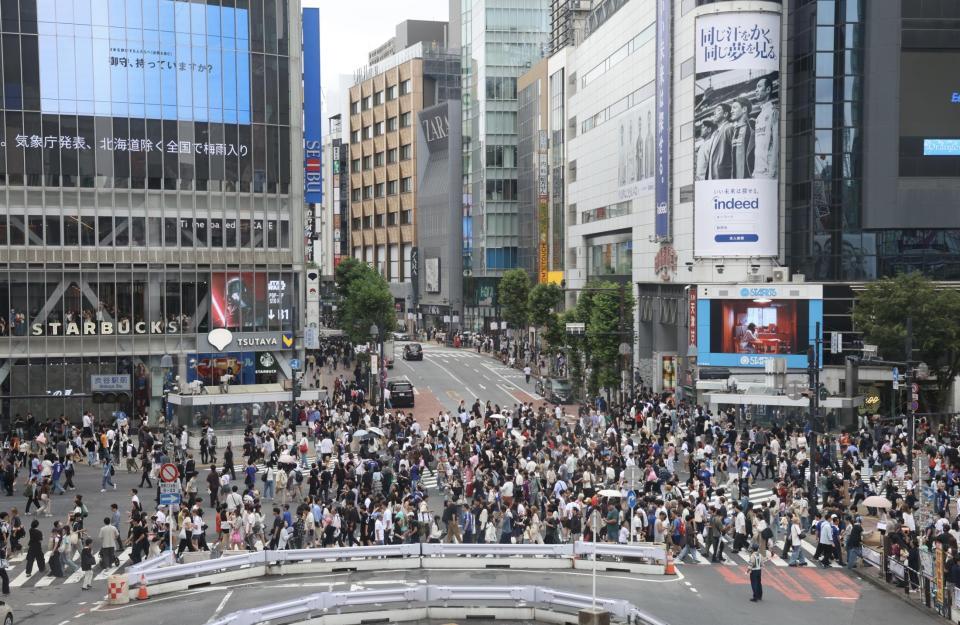 渋谷駅前のスクランブル交差点