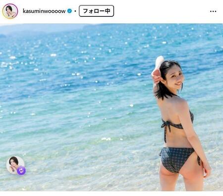 ２ｎｄ写真集「遠距離、現在此。」を告知する、山谷花純インスタグラム＠ｋａｓｕｍｉｎｗｏｏｏｏｗ