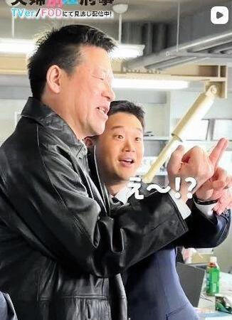 いいコンビだったのに…。上山晋吾（矢本悠馬）と四方田誠（佐藤二朗）。夫婦別姓刑事のインスタグラム＠ｆｕｆｕ＿ｄｅｋａ＿ｃｘより