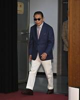 会見に登場したタモリ＝ＮＨＫ放送センター（撮影・開出牧）