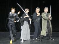取材会を行った（左から）大下順子、真瀬樹里、春田純一、山本亨