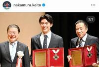 中村敬斗（中央）のインスタグラム＠ｎａｋａｍｕｒａ．ｋｅｉｔｏ（２５年７月４日付）より