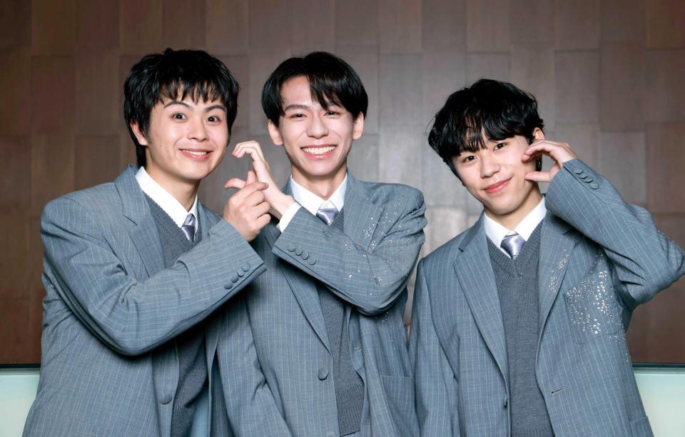 Ｃｌｏｕｄ　ｔｅｎの（左から）阿部晴仁、小峯佑斗、松尾帆高（撮影・金田祐二）