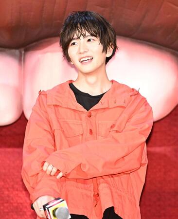 サプライズイベントに登場した板垣李光人（撮影・開出牧）