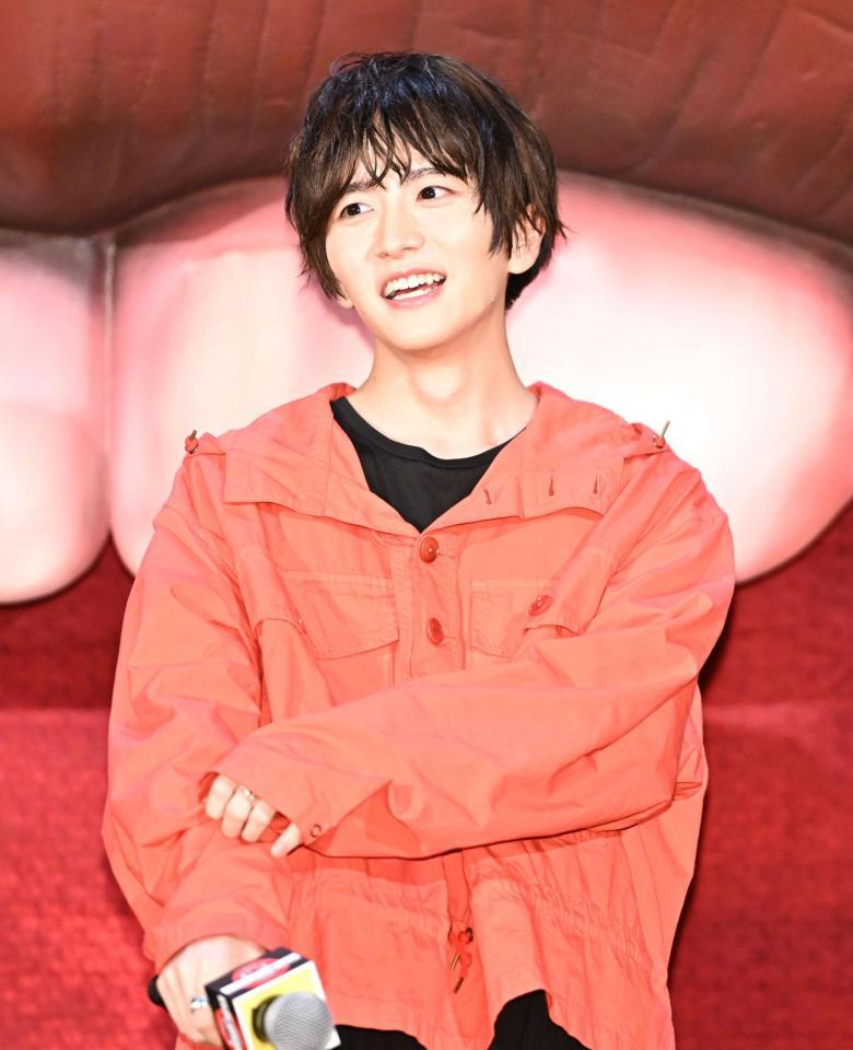 サプライズイベントに登場した板垣李光人（撮影・開出牧）
