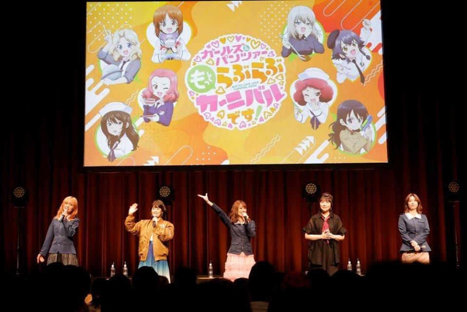 （左から）大地葉、川澄綾子、渕上舞、生天目仁美、高森奈津美©ＧＩＲＬＳ　ｕｎｄ　ＰＡＮＺＥＲ　Ｆｉｎａｌｅ　Ｐｒｏｊｅｋｔ