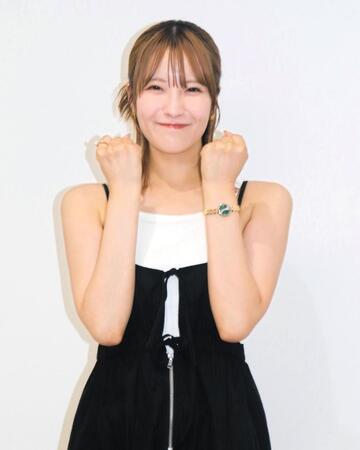 ＮＭＢ４８卒業後初となる音楽ライブを前に、意気込む小嶋花梨
