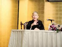 落語協会会長就任会見に臨んだ林家正蔵