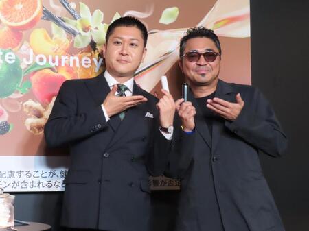 イベントに出席した渡辺銀次（左）と石野卓球