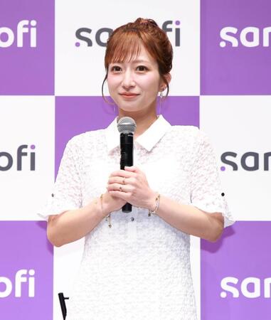 セミナーにゲストとして登場した辻希美（撮影・伊藤笙子）