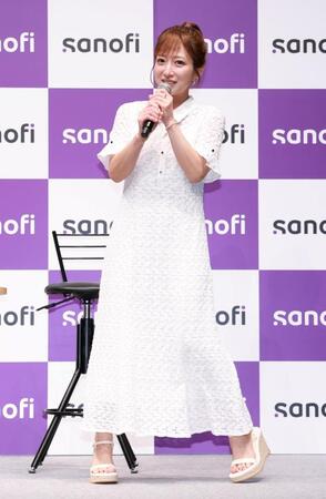 セミナーにゲストとして登場した辻希美（撮影・伊藤笙子）