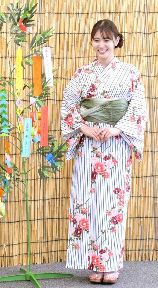 浴衣姿を披露した塚本恋乃葉