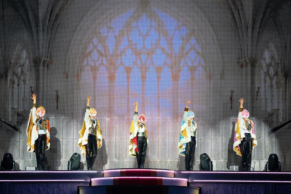 結成１０周年記念アリーナツアーの大阪公演を行ったすとぷりの（左から）ジェル、るぅと、莉犬、ころん、さとみ（ｃ）ＳＴＰＲ　Ｉｎｃ．