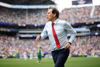 ベルギー－セネガル　試合を見守るベルギーのガルシア監督＝１日、シアトル（ＦＩＦＡ提供・ゲッティ＝共同）