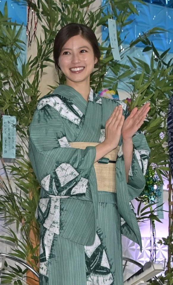 浴衣で登壇した今田美桜（撮影・持木克友）