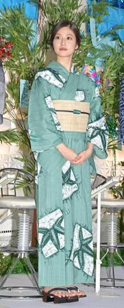 浴衣姿で登壇した今田美桜（撮影・持木克友）
