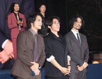 プレミアに登場した（左から）水上恒司、高橋一生、斎藤工（撮影・佐々木彰尚）