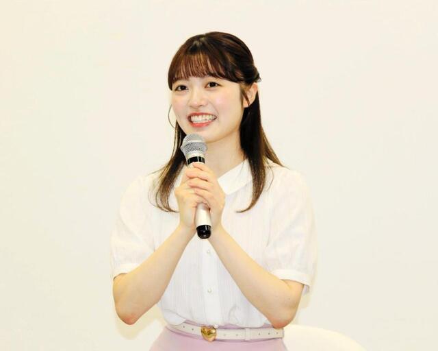 取材会に出席したカンテレの柏原怜奈アナウンサー