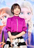 映画「アナと雪の女王２」のイベントに参加した神田沙也加さん＝２０１９年