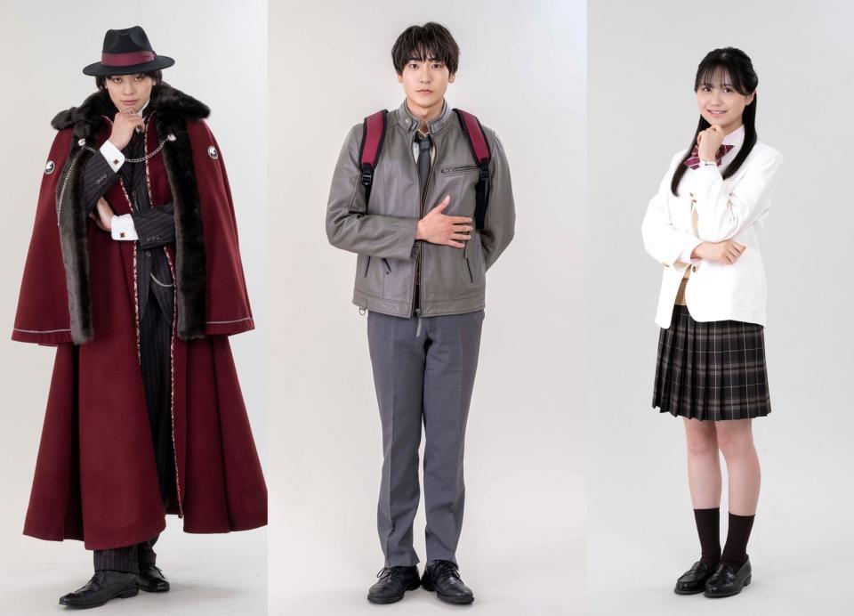 テレビ朝日系特撮ドラマ「仮面ライダーマイス」への出演が解禁された（左から）東啓介、秋谷郁甫、堀川梨心　