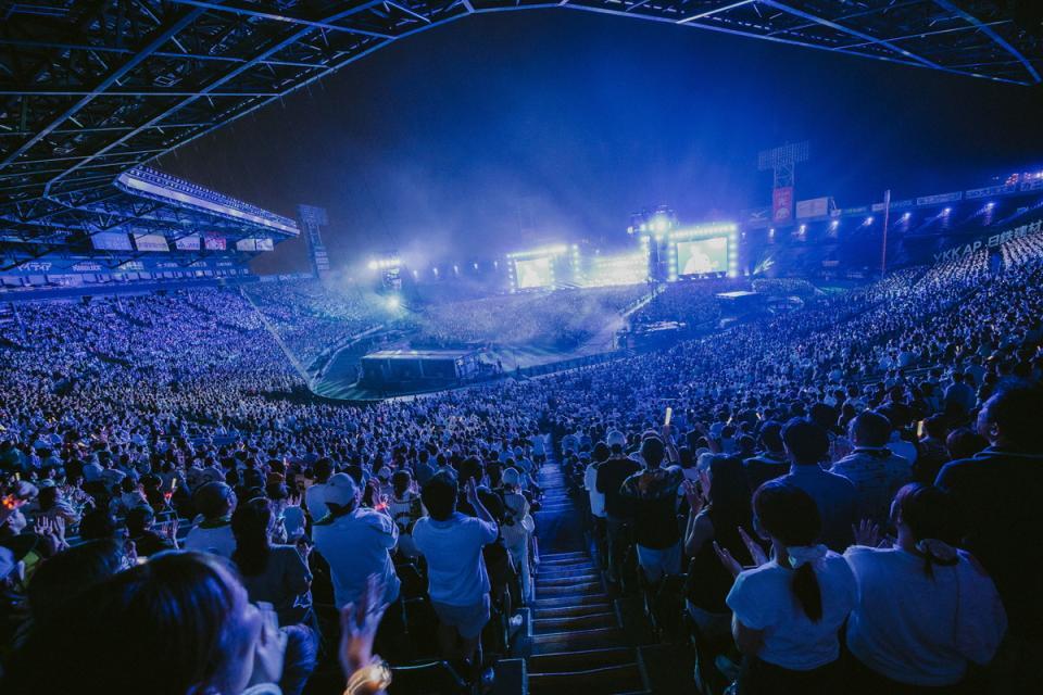 ４年ぶりの甲子園ライブに盛り上がるファン（撮影・永峰拓也）