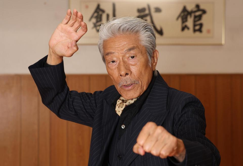 ８０歳現役で活躍するアクション俳優・倉田保昭（撮影・佐々木彰尚）