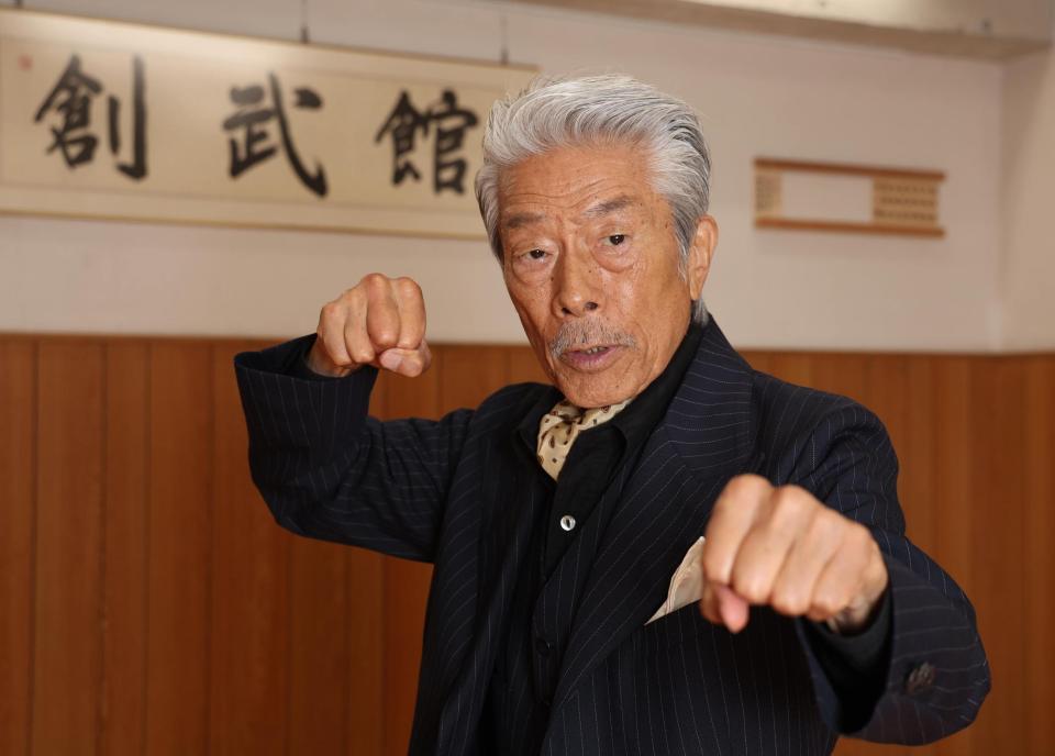 ８０歳現役で活躍するアクション俳優・倉田保昭（撮影・佐々木彰尚）