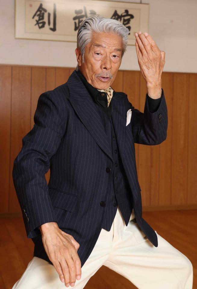 ８０歳現役で活躍するアクション俳優・倉田保昭（撮影・佐々木彰尚）