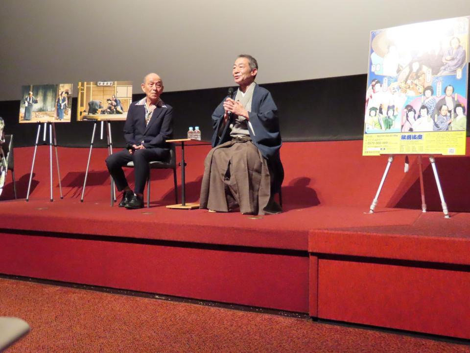 イベントに出席した（左から）笹野高史、片岡市蔵