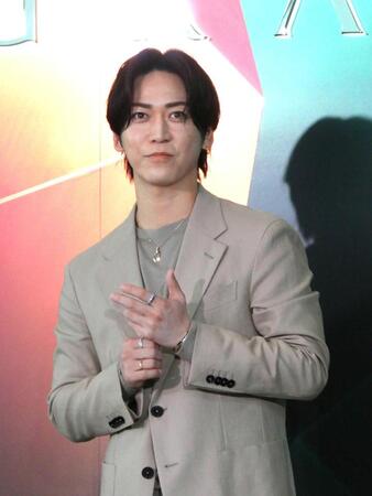 ジュエリーブランドの新作披露イベントに出席した亀梨和也