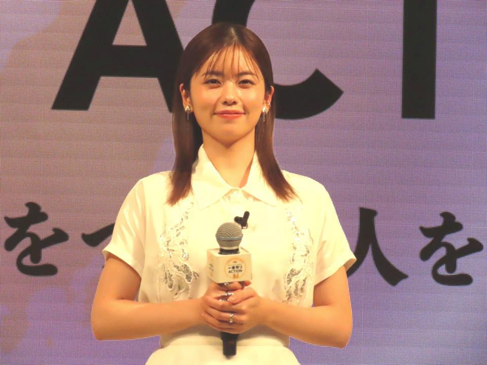 「一番搾り　ＡＣＴＩＯＮ」発表会に出席した小芝風花