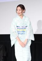 登壇する松雪泰子＝東京・ＴＯＨＯシネマズ六本木ヒルズ（撮影・金田祐二）