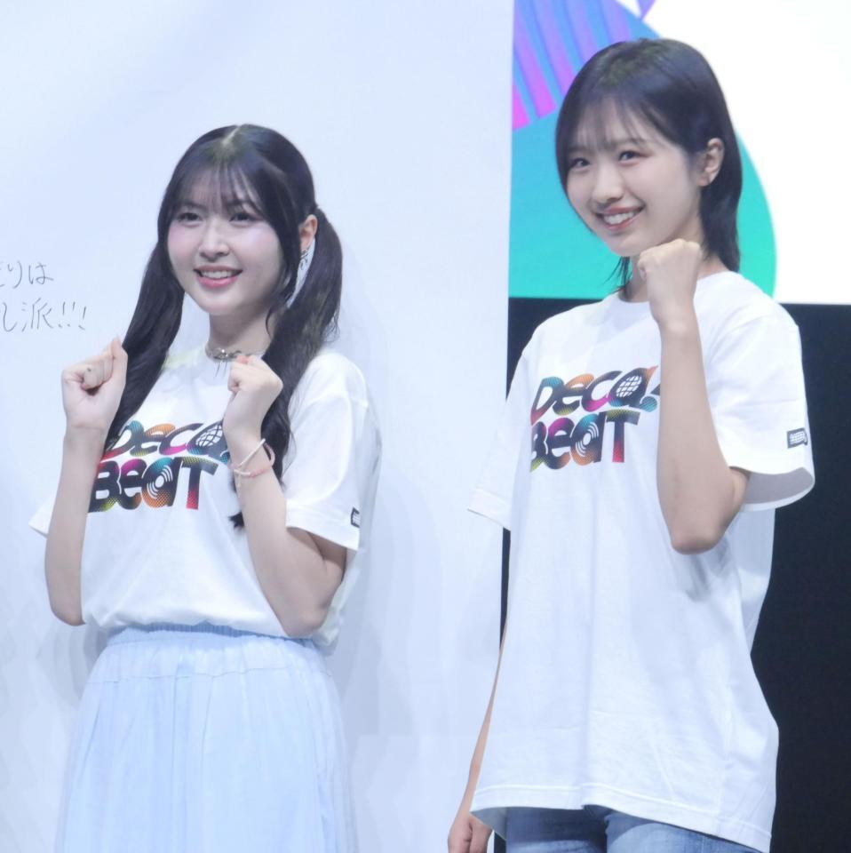 イベントに出席した岡村美波（左）と弓桁朱琴