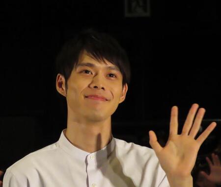 映画のイベントに出席した細田佳央太